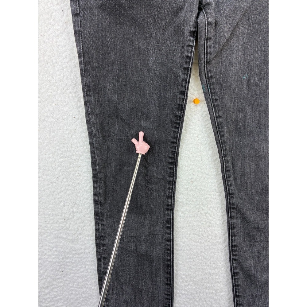 Madewell Womens 25 Skinny Skinny Jeans‎ Black Wash Distressed Denim Style B1799 - Picture 4 of 16